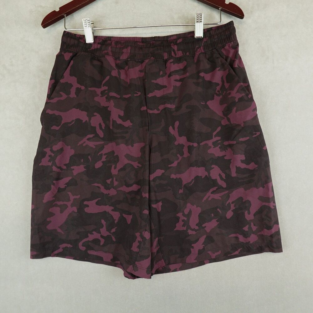 Lululemon Pace Breaker Shorts Mens Large 9" Lined Black Updated Incognito Camo